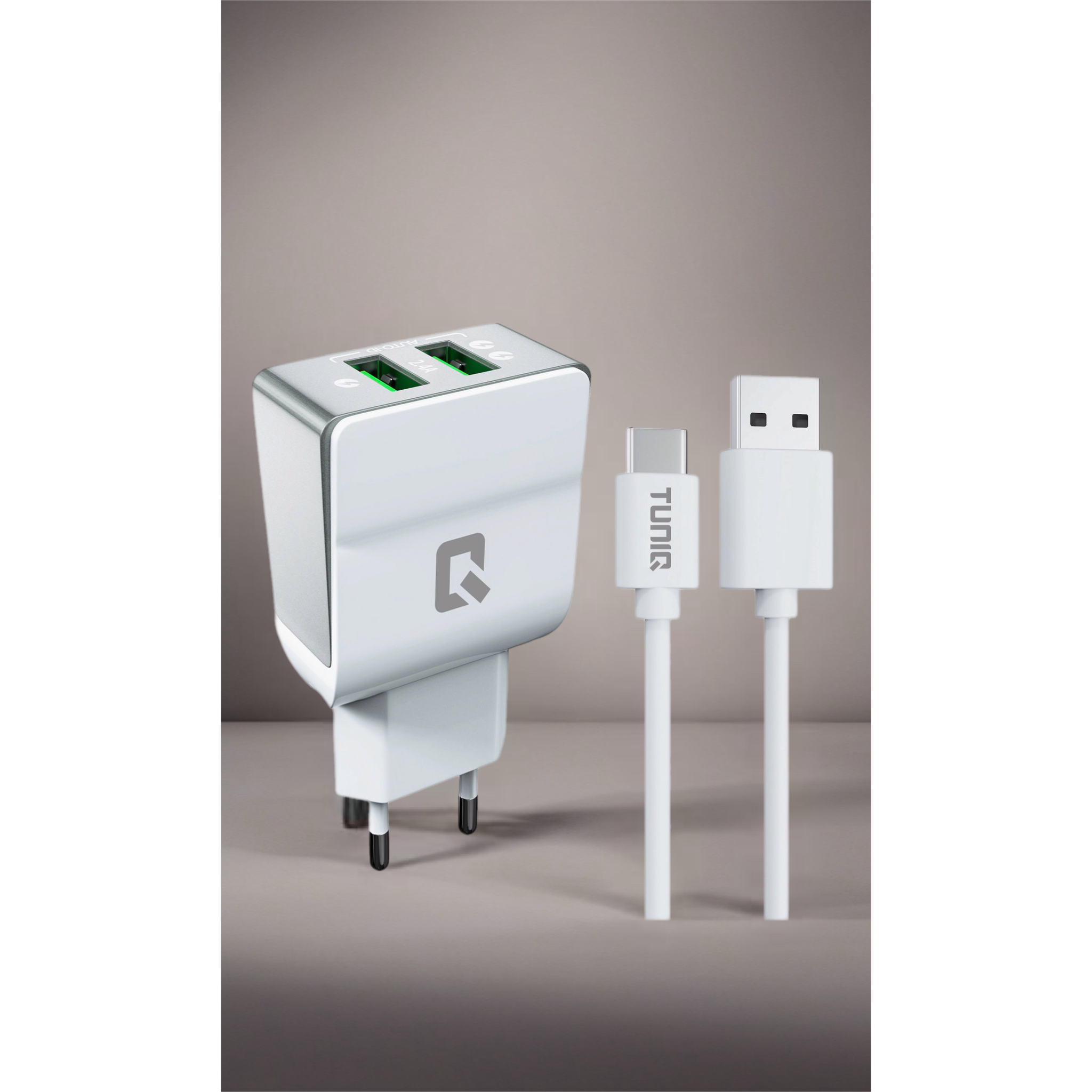 TUNIQ Hurtigoplader med USB-C kabel